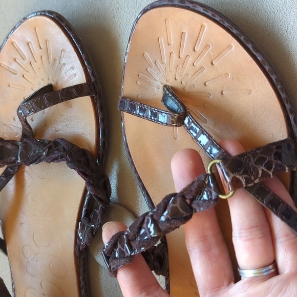 Naughty Monkey Women's Gladis was Here Sandal Size 8 1/2 M Chocolate Leather - Picture 9 of 11